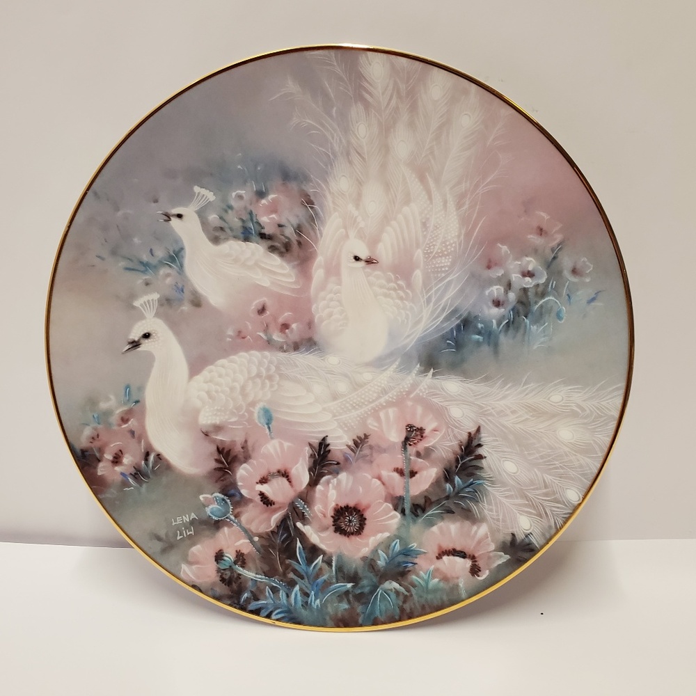 Wings of Snow The Peacocks  lena liu plate